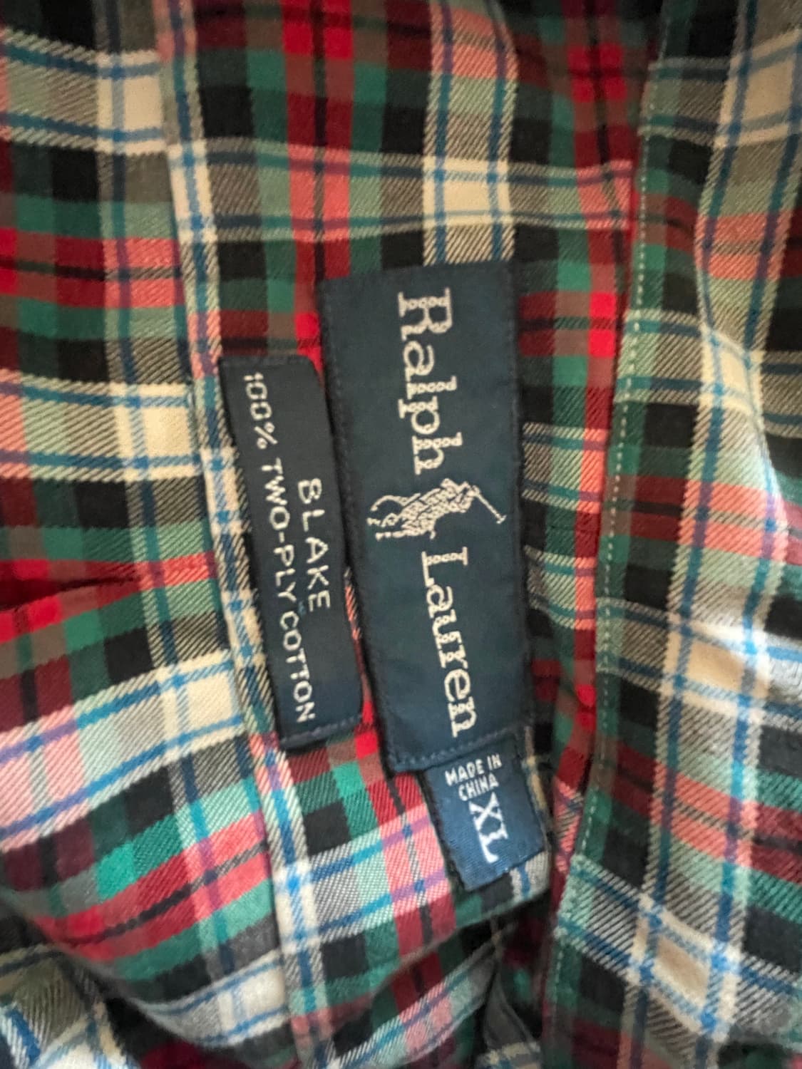 폴로 랄프로렌 블레이크 체크 셔츠 XL 상품이미지4