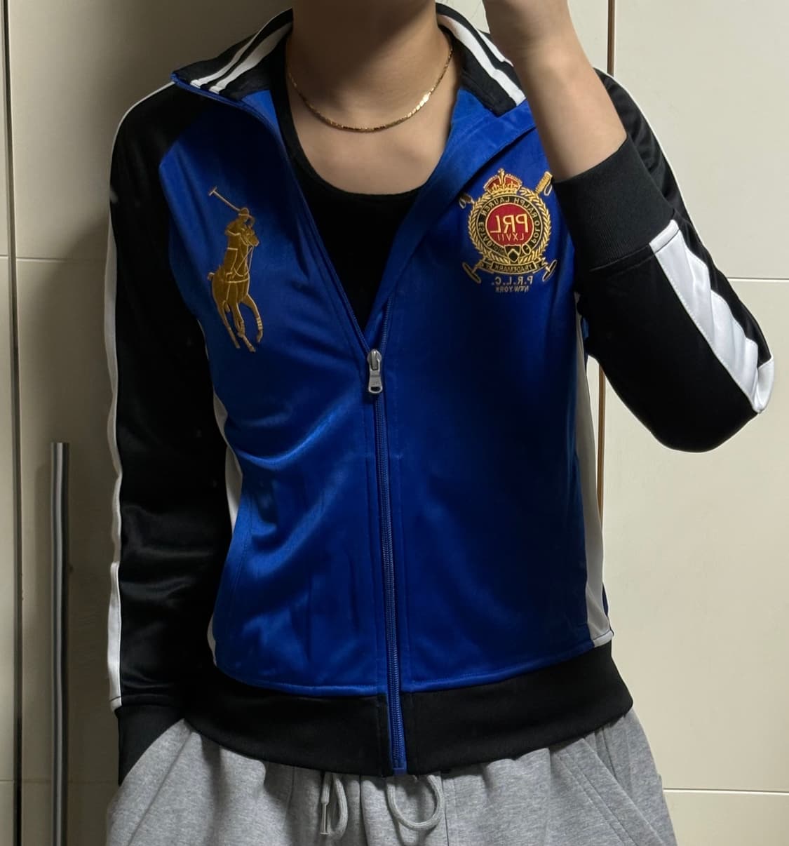 폴로 랄프로렌 빅포니 블루 져지 집업 상품이미지1