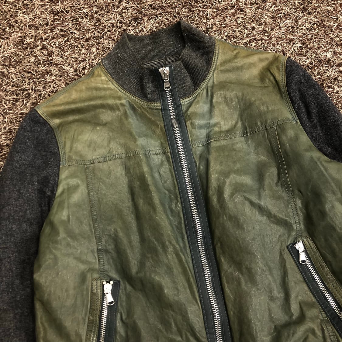 티아이포맨 양가죽 울 레더 가죽 블루종 자켓 상품이미지2