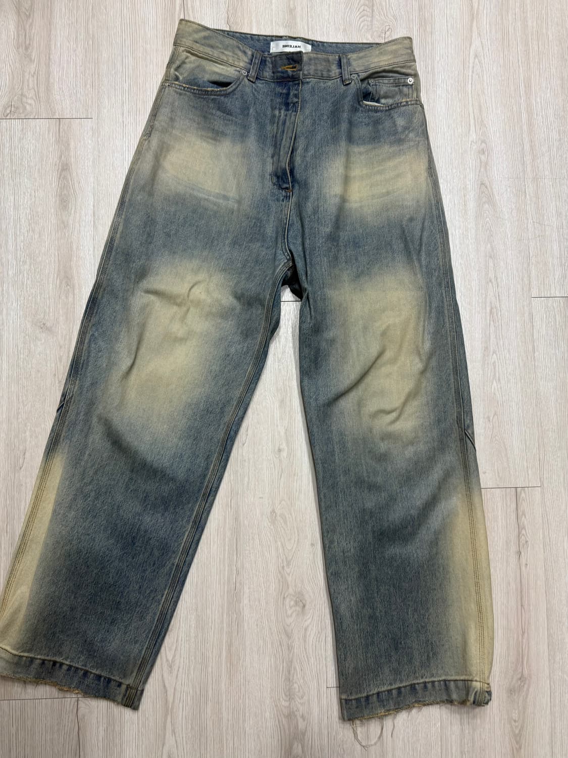 알렌느 워싱 데님팬츠 2사이즈 상품이미지1