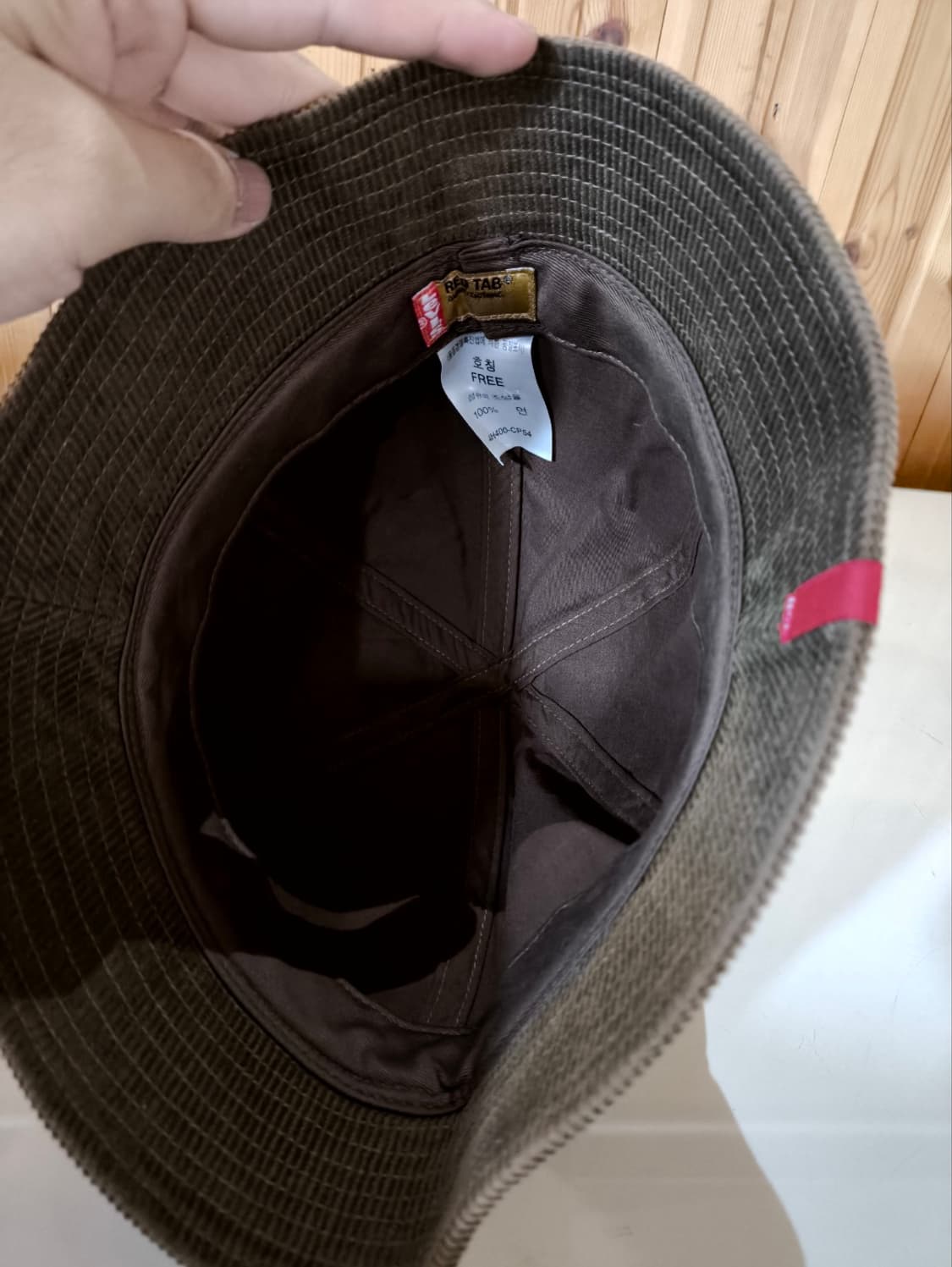 리바이스 골덴 버킷햇 진브라운 상품이미지3