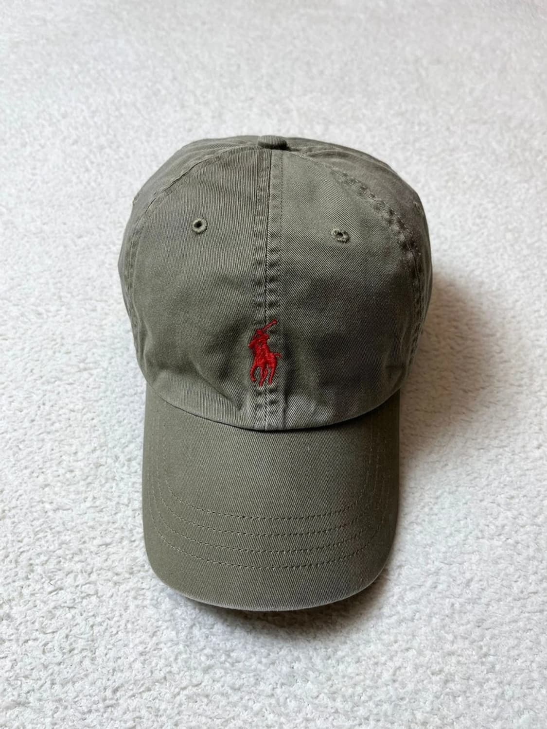 폴로 랄프로렌 00's 피그먼트 카키 로고 볼캡 A1684 상품이미지3