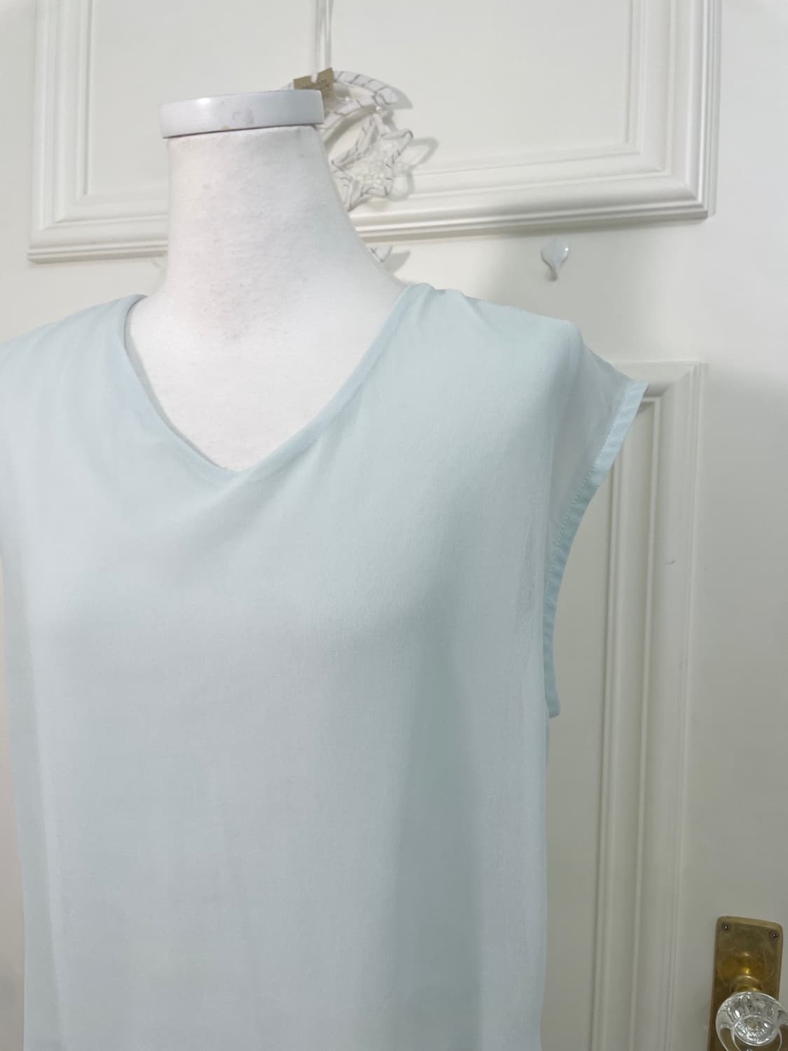 sheer mint sleeveless summer blouse 상품이미지7