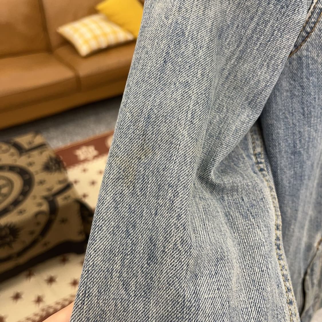 리바이스 빈티지 컨트리 트러커 워싱 연청 데님자켓 L C08584 상품이미지9