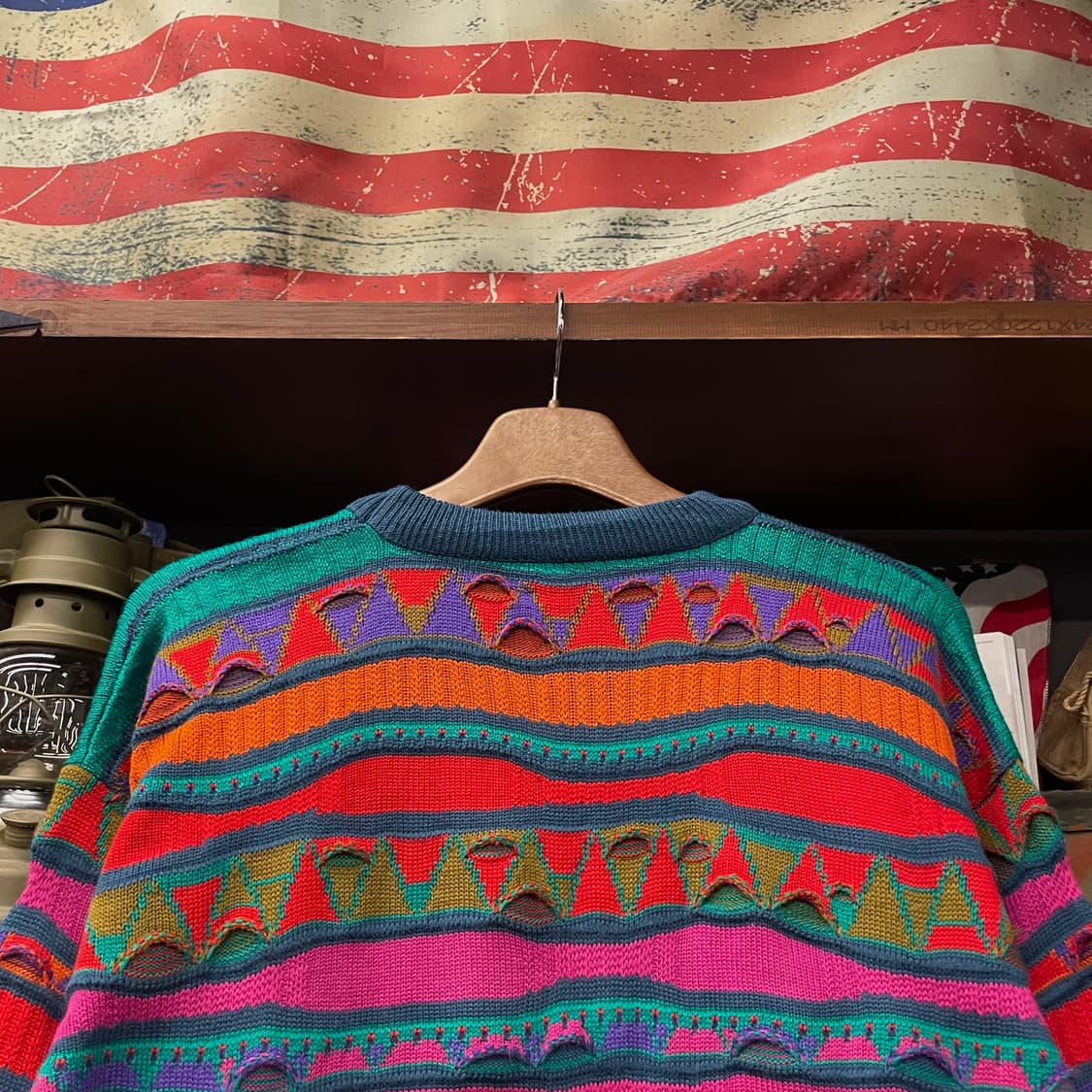 빈티지 케이블 3D 쿠지 스타일 울 니트 스웨터 상품이미지4