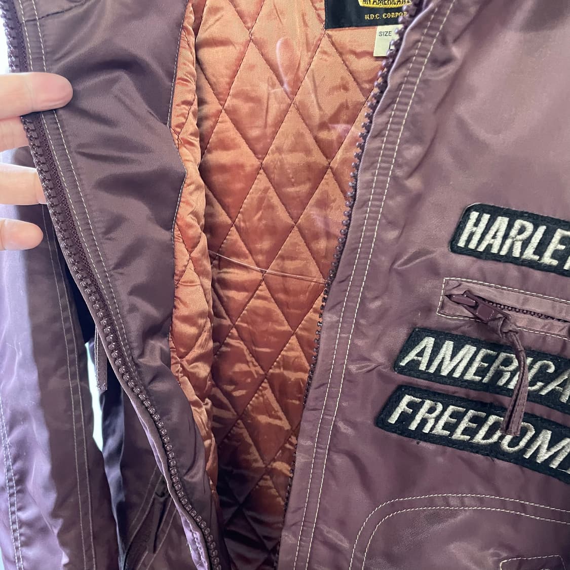 90s 할리데이비슨 나일론 바이커자켓 상품이미지7