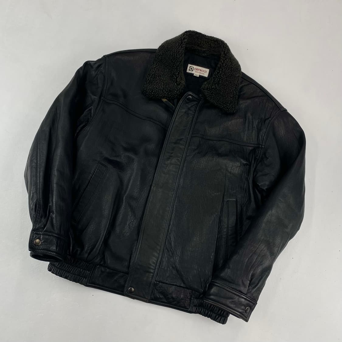 빈티지 블랙 양가죽 A-2 레더 봄버 자켓 (105) 상품이미지1