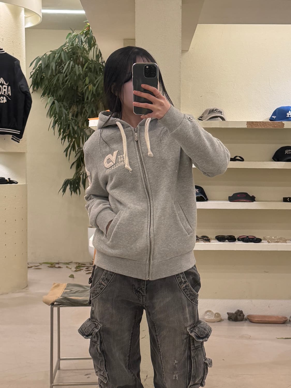 Von Dutch LA 로고 보아 후드 집업 U236 상품이미지1