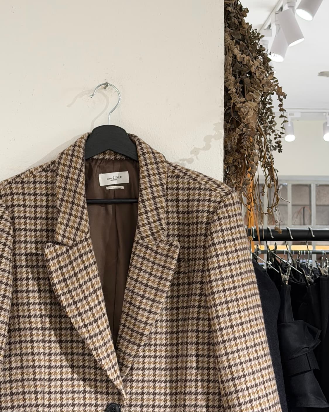이자벨마랑 에뜨왈 아이보리 브라운 하운드투스 커스틴 울 자켓 상품이미지3