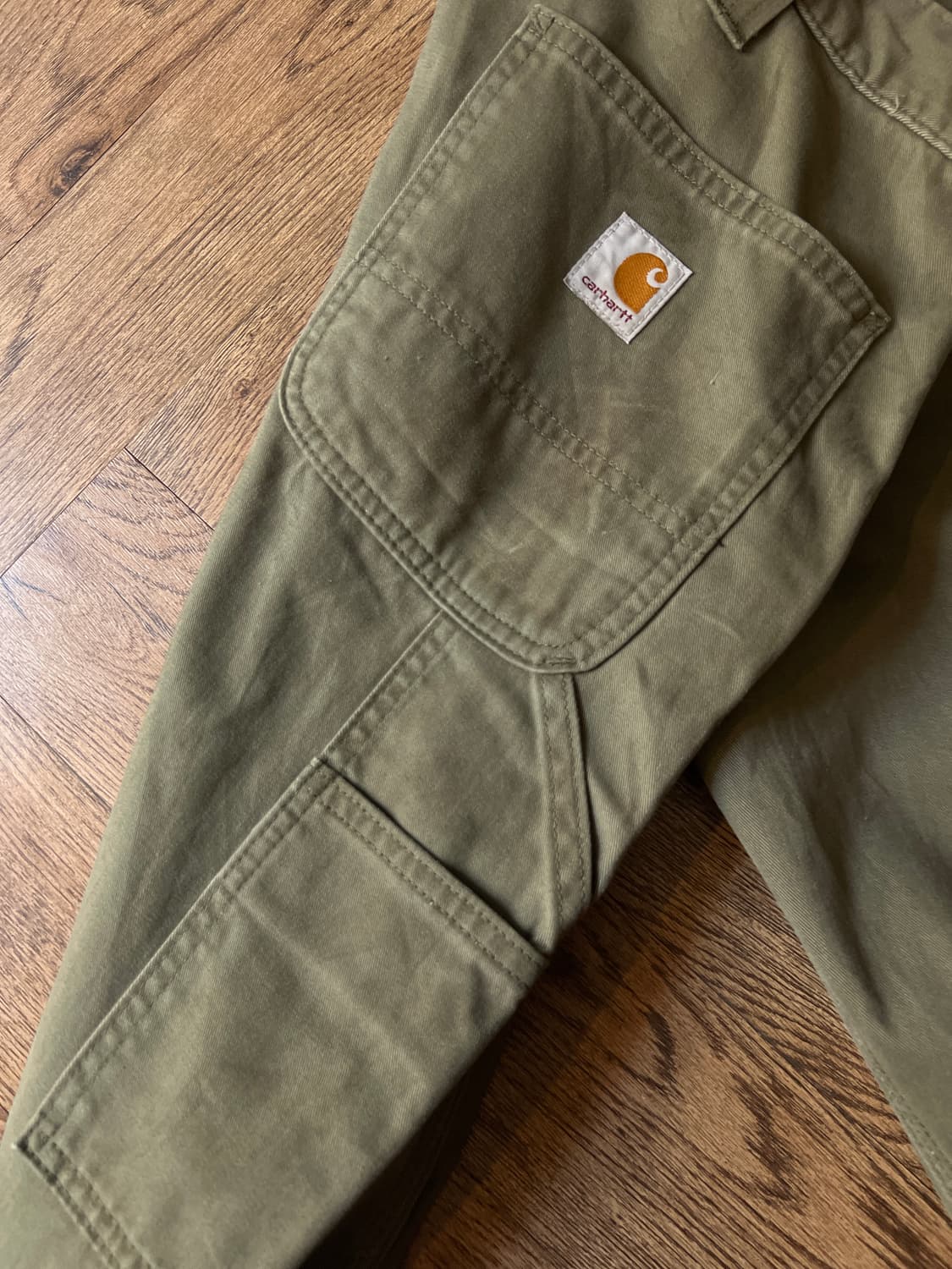 [40]칼하트 USA 아미 그린 코튼 싱글니 카펜터 워크 팬츠 상품이미지6