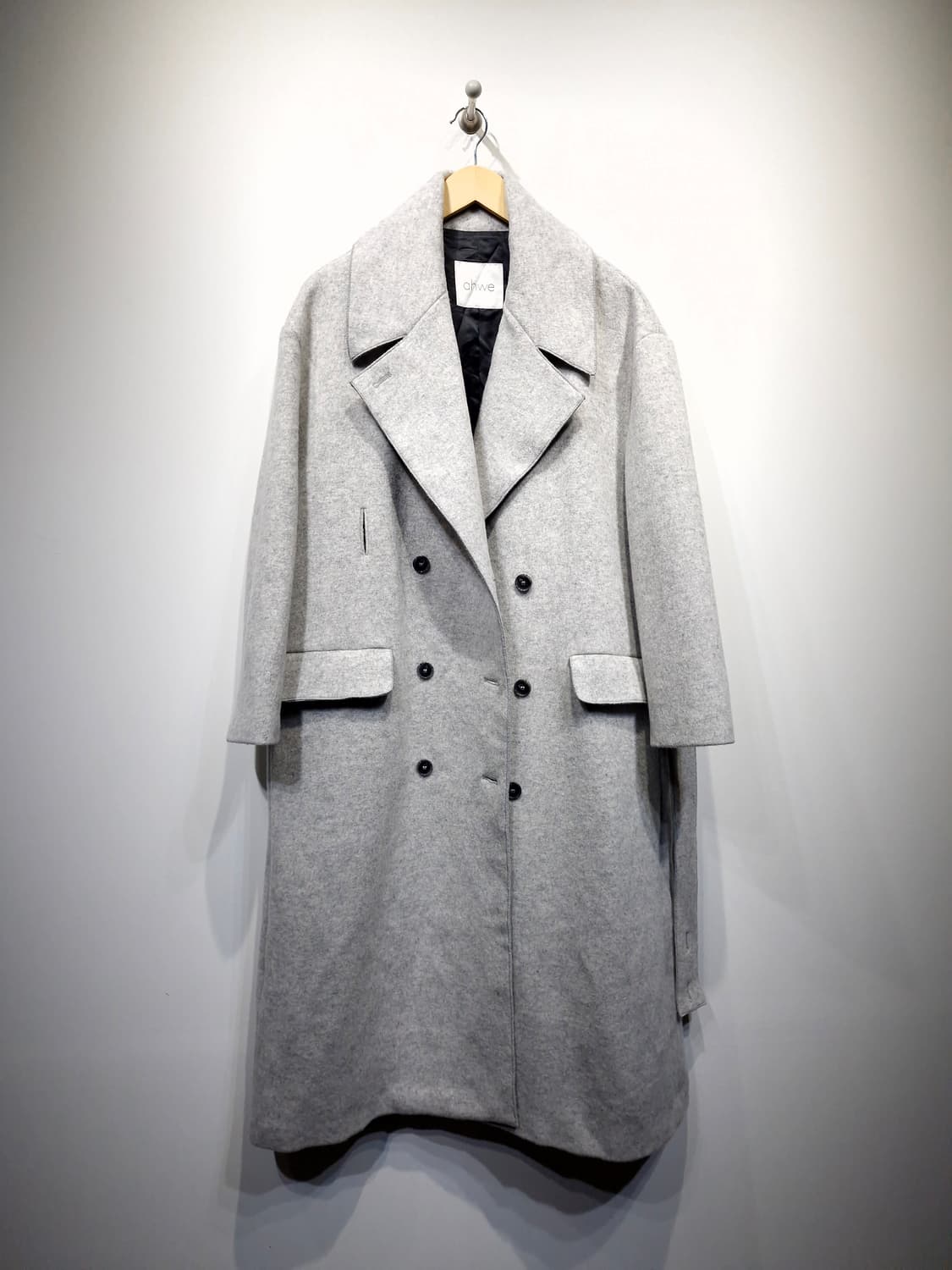 아위 ahwe 롱코트 그레이_M 상품이미지4