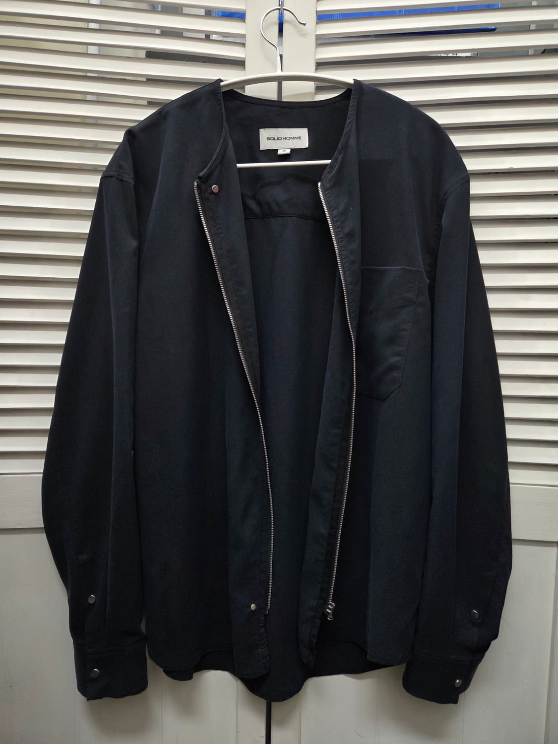 솔리드옴므 노카라 집업 자켓 상품이미지2