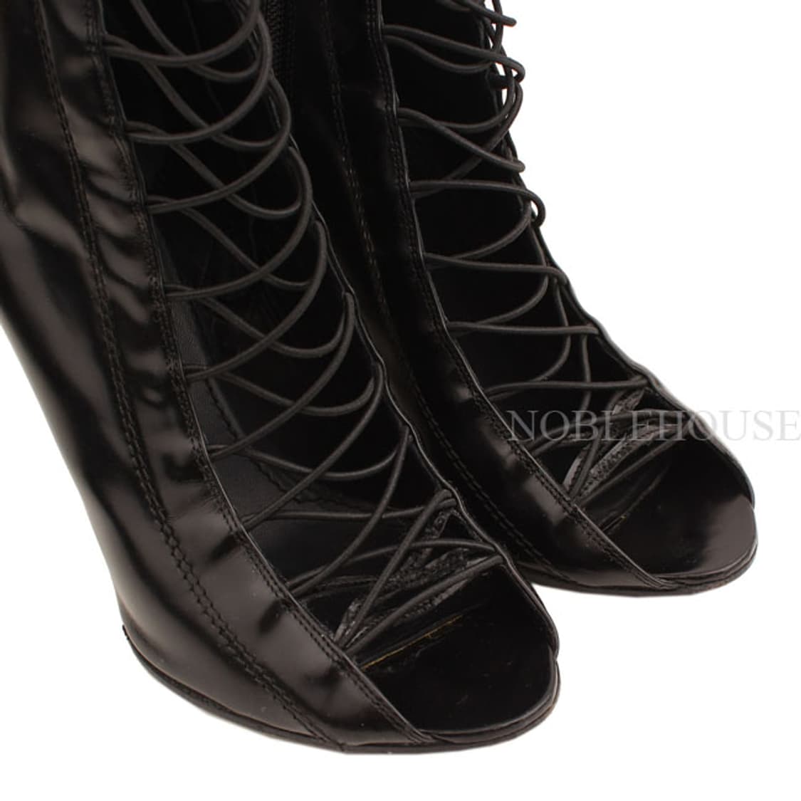 지방시 블랙 레이스업 웨지 부티슈즈 39 1/2 상품이미지5