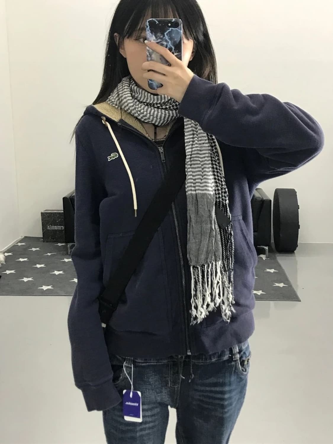 라코스테 네이버 기모 후드집업 상품이미지3