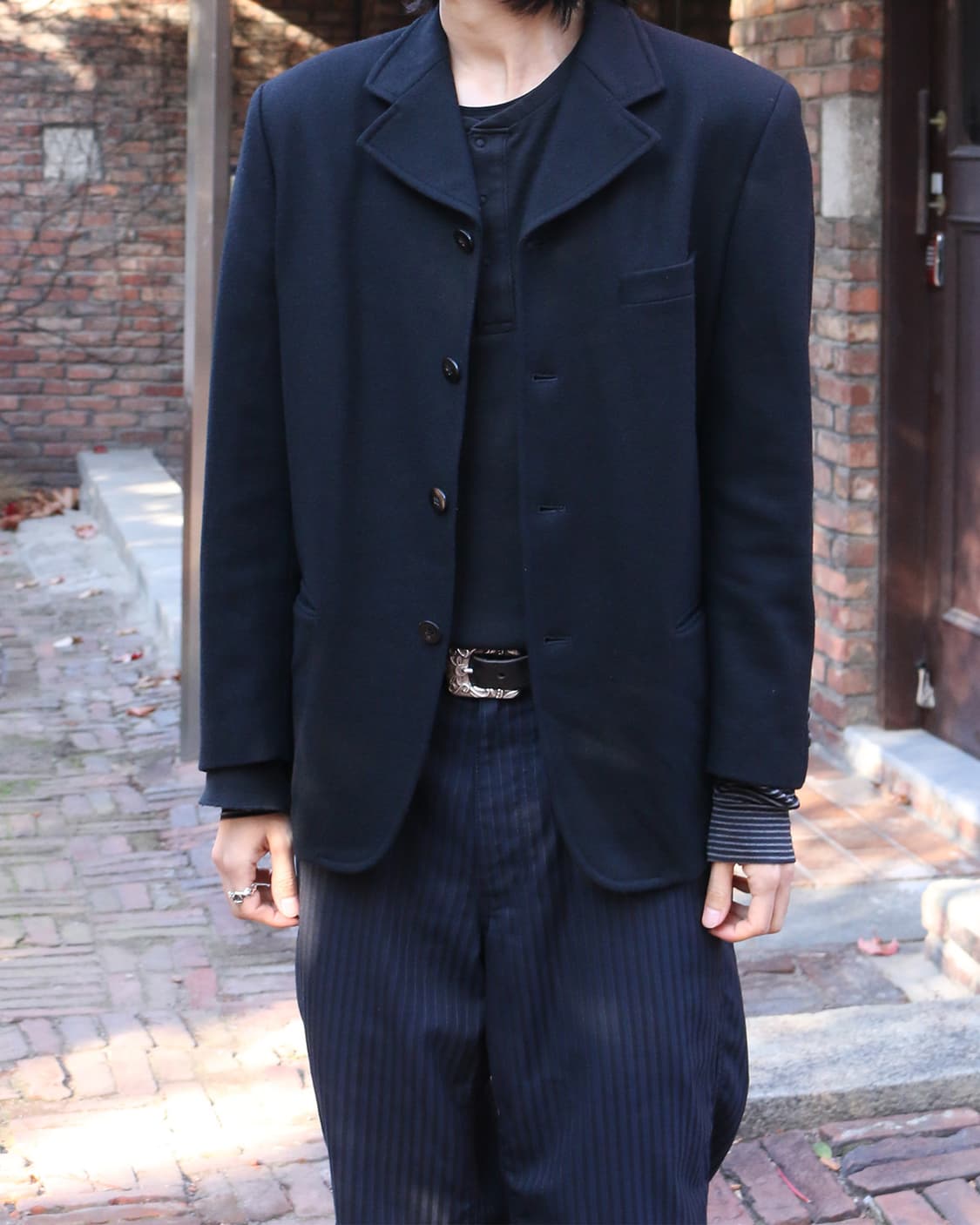 꼼데가르송 트리콧 블랙 울 블레이저 상품이미지2