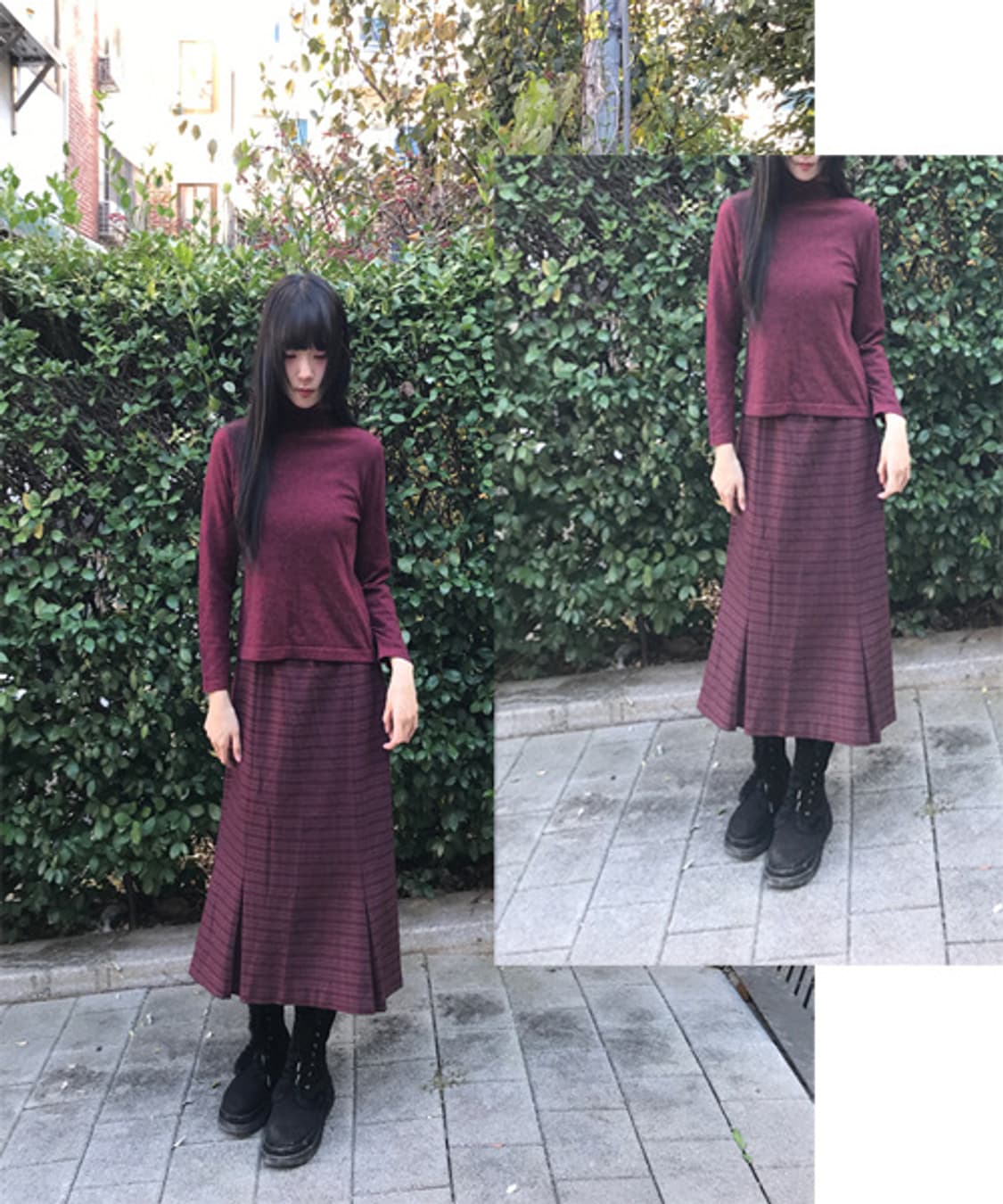 Wool Turtle Neck Knit(Burgundy 상품이미지2