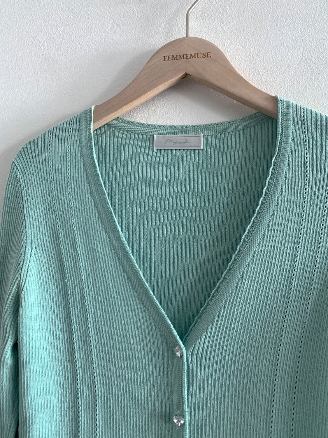 Ethnic Punching Pearl Button Cardigan 상품이미지2