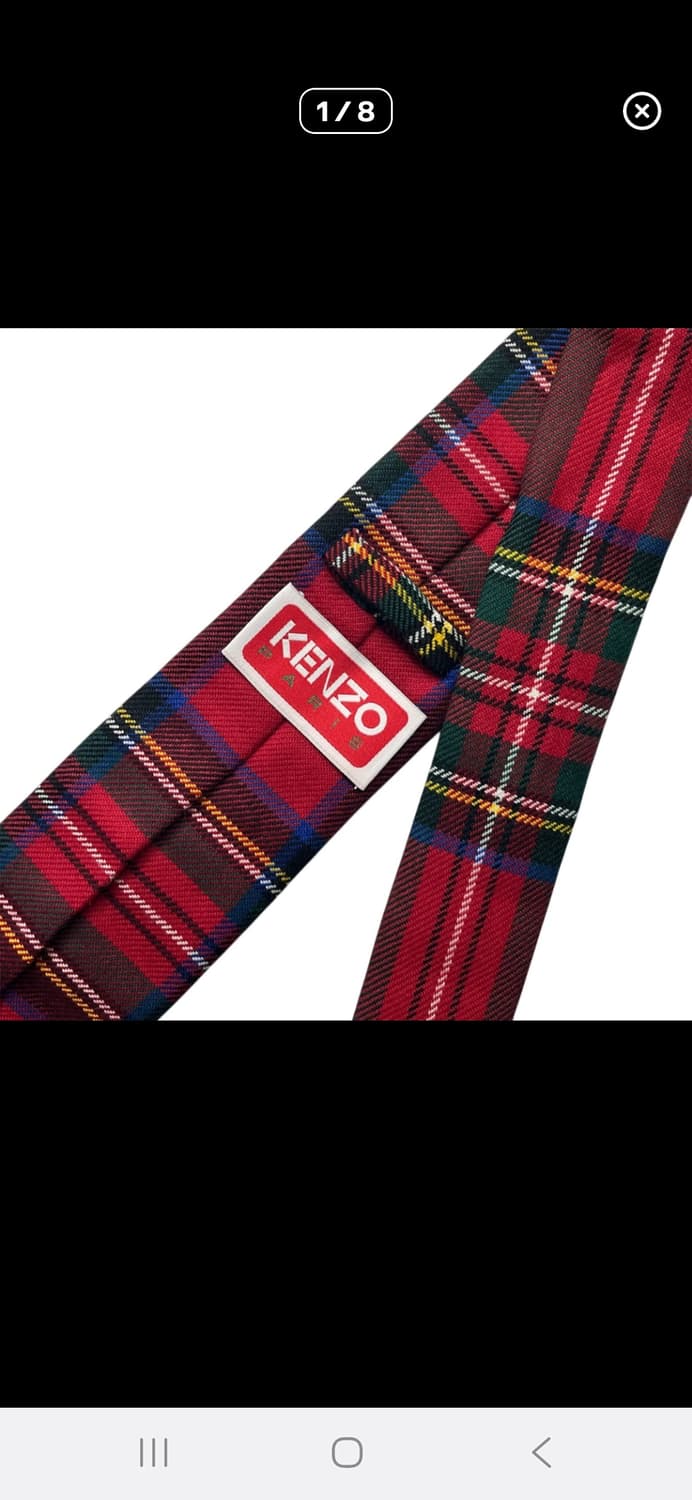 겐조 타탄 체크 셔츠 (넥타이 포함) 상품이미지3