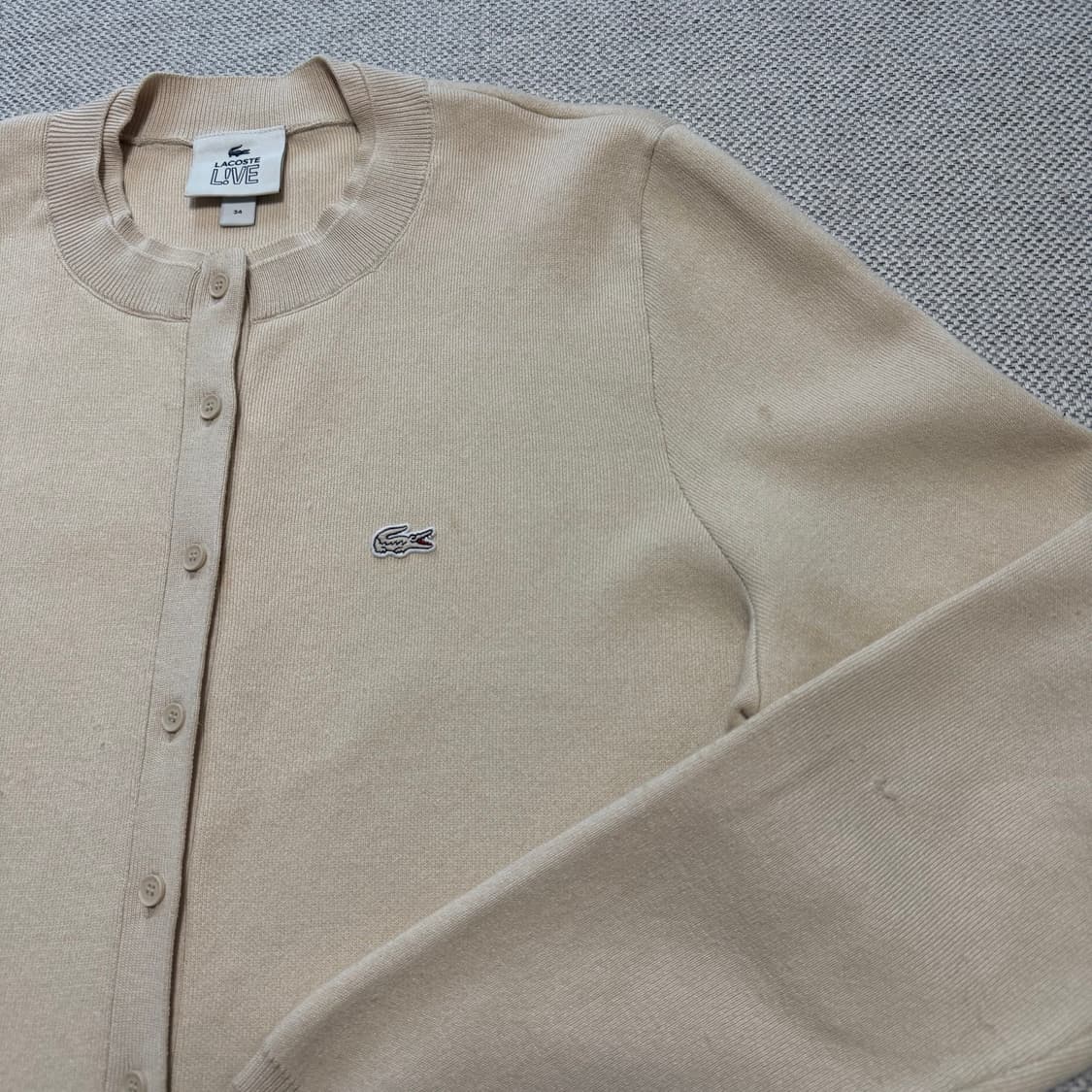 라코스테 베이직 크루넥 가디건 상품이미지2