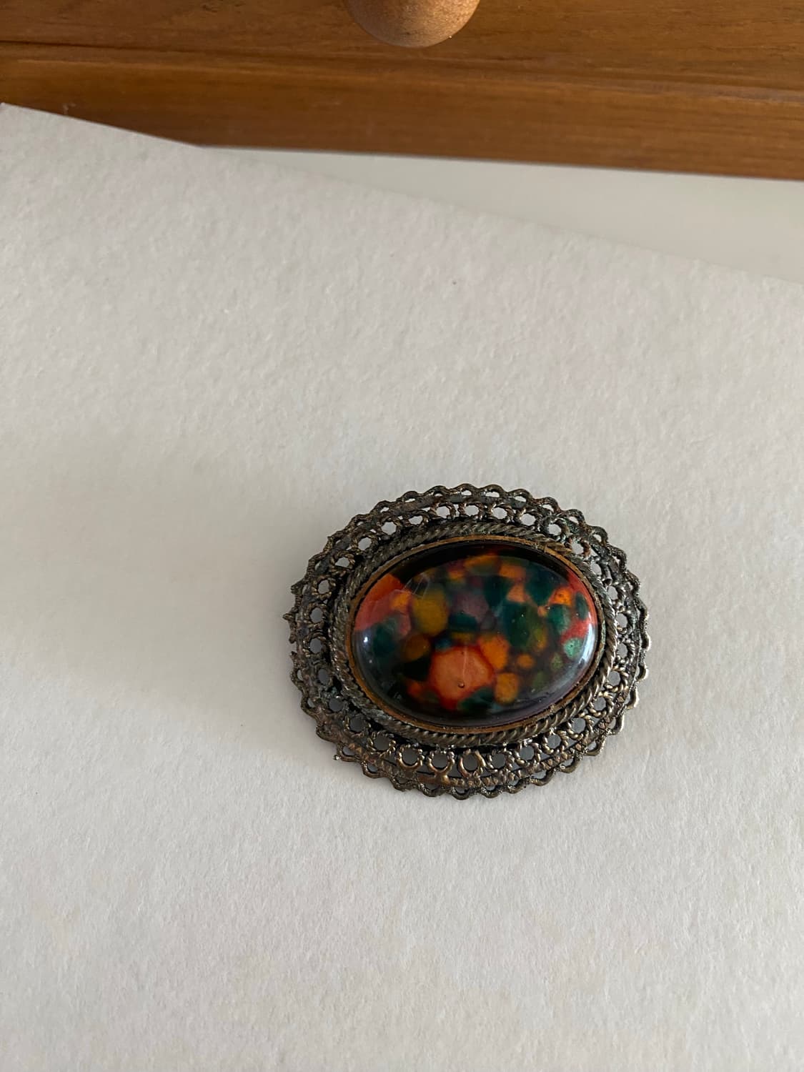 브론즈 오벌 수입 빈티지 브로치 상품이미지2