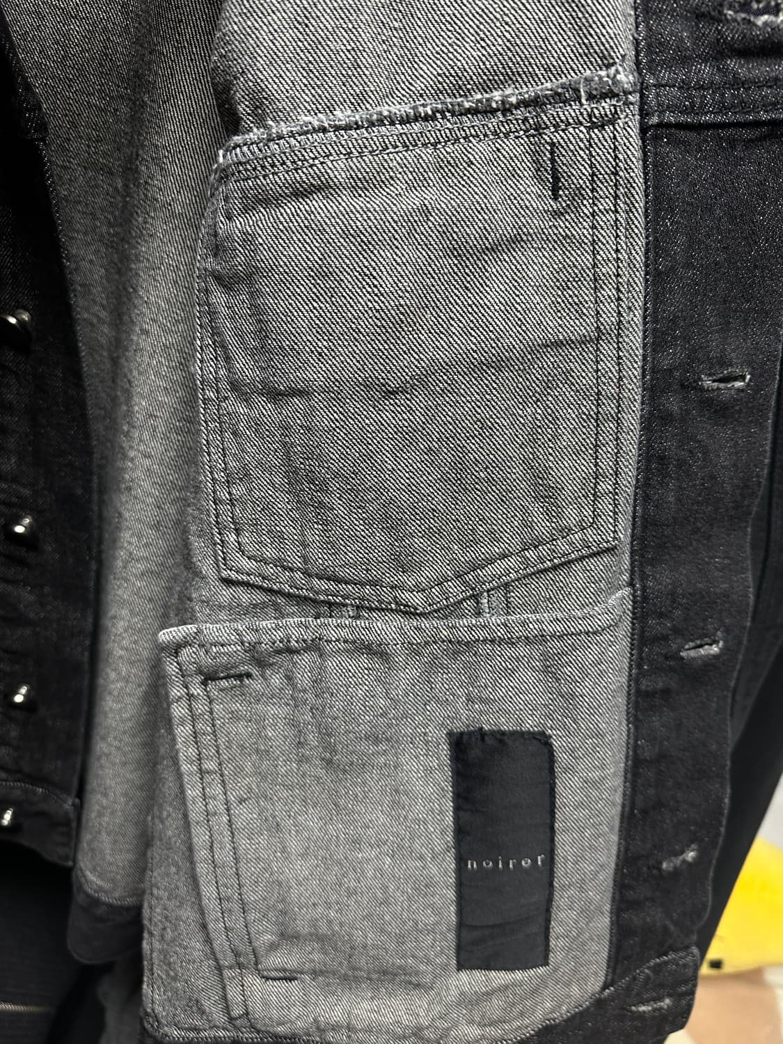 [노이어] 오버핏 크롭 데님 자켓 (블랙) 상품이미지8