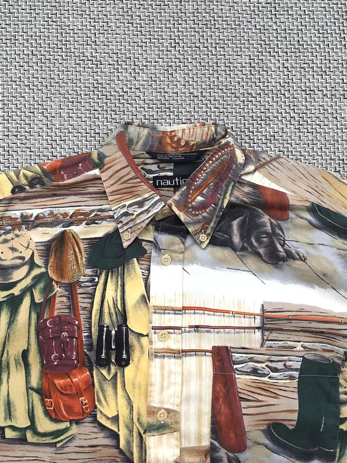 00s Old Nautica all-over printed shirts 상품이미지1