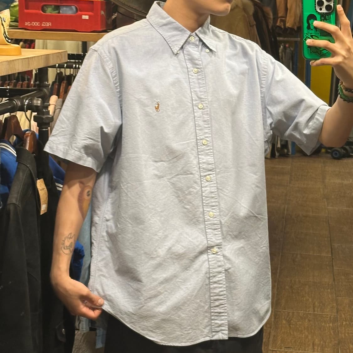 [HI] 폴로 랄프로렌 반팔셔츠 스카이블루 상품이미지4