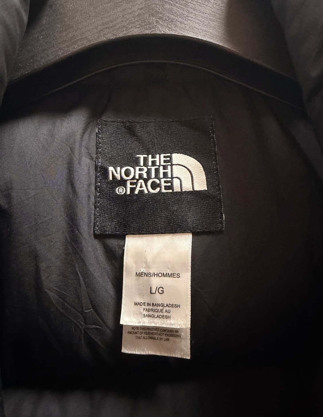 (L)105 노스페이스 센터로고 패딩 블랙 상품이미지5