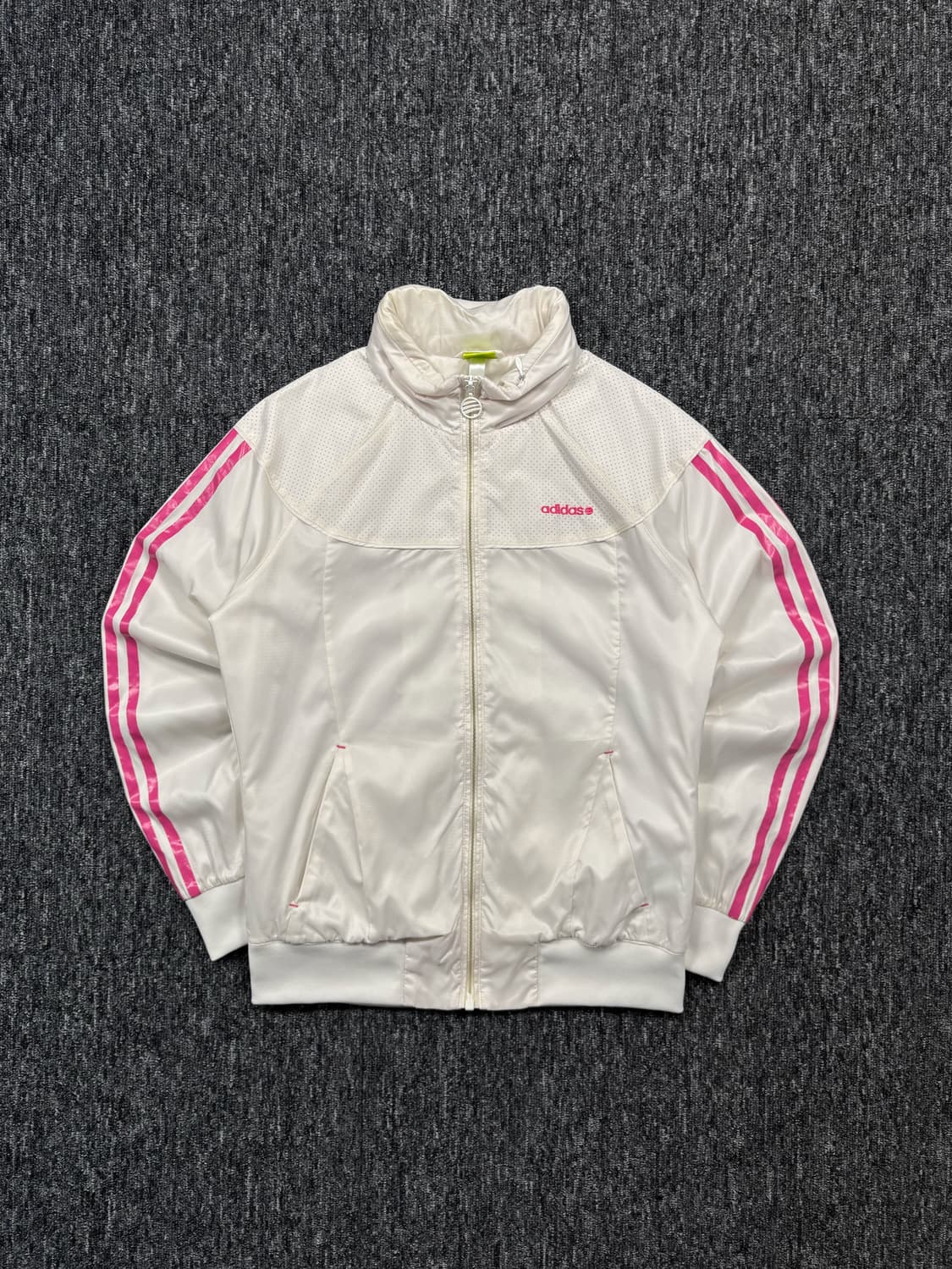 아디다스 핑크 라인 화이트 바람막이 자켓 상품이미지4