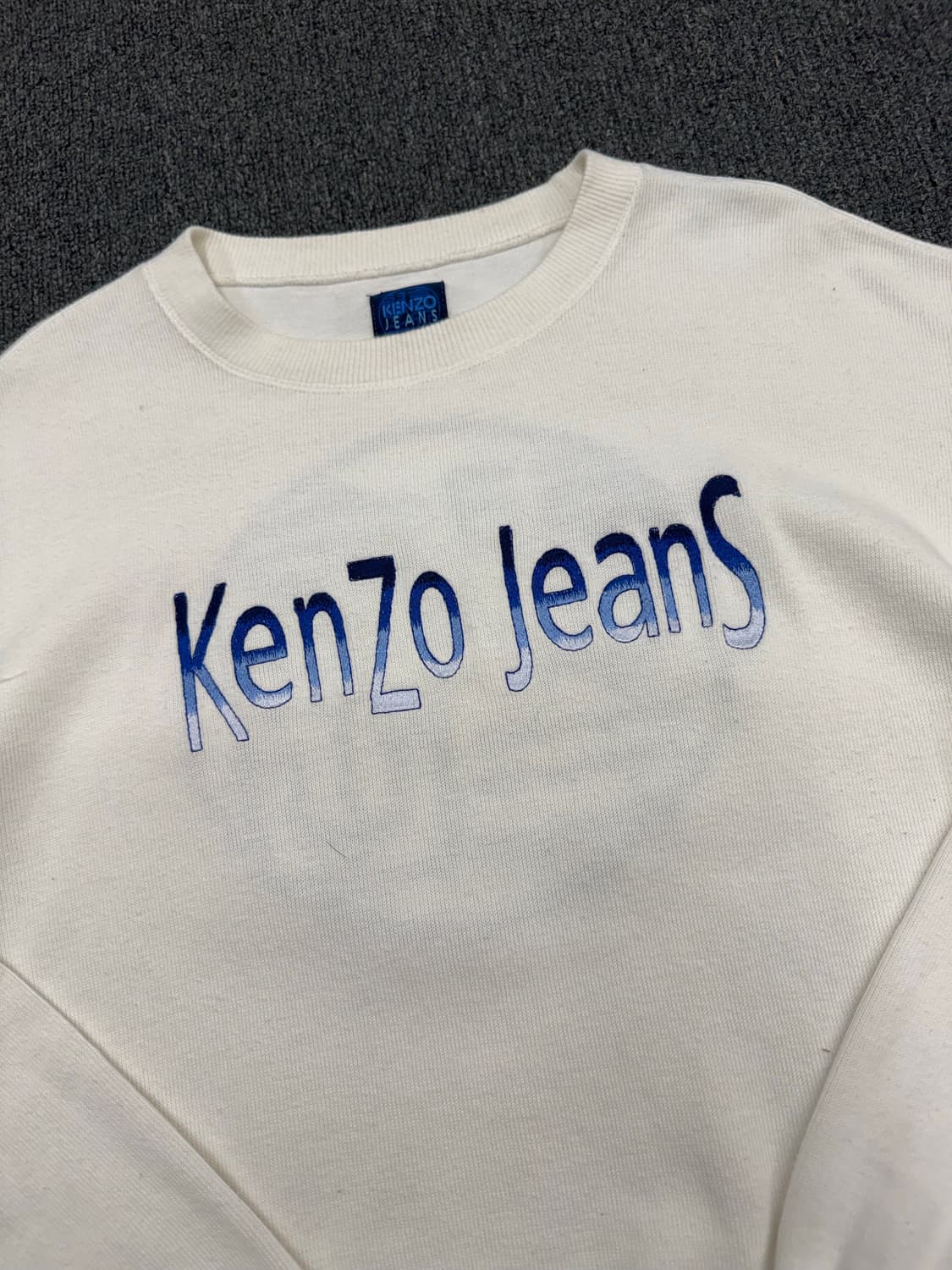 OS)KenZo Jeans 빈티지 로고 자수 니트 상품이미지3