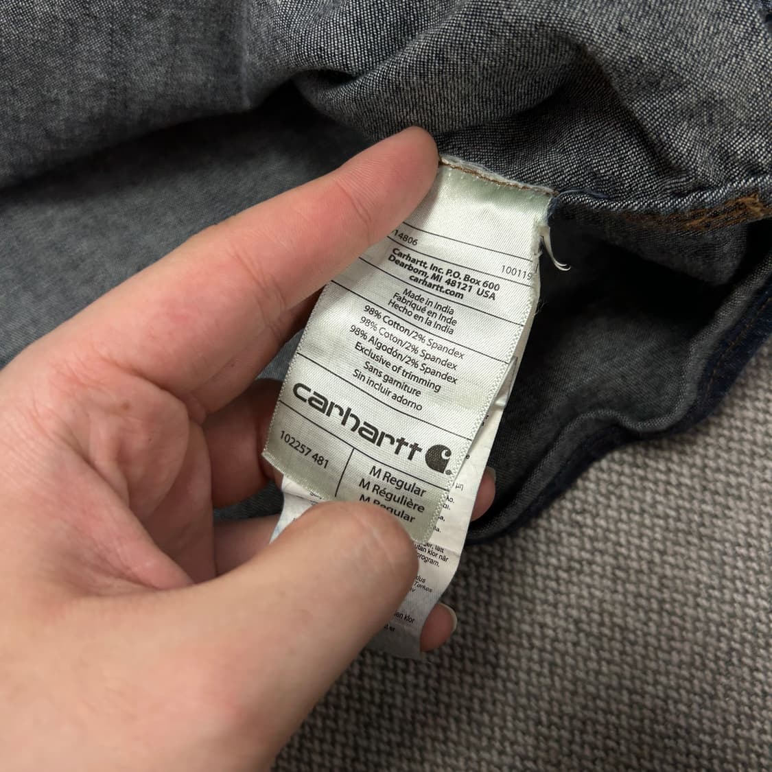 칼하트 90s 투포켓 데님셔츠(M) 상품이미지3