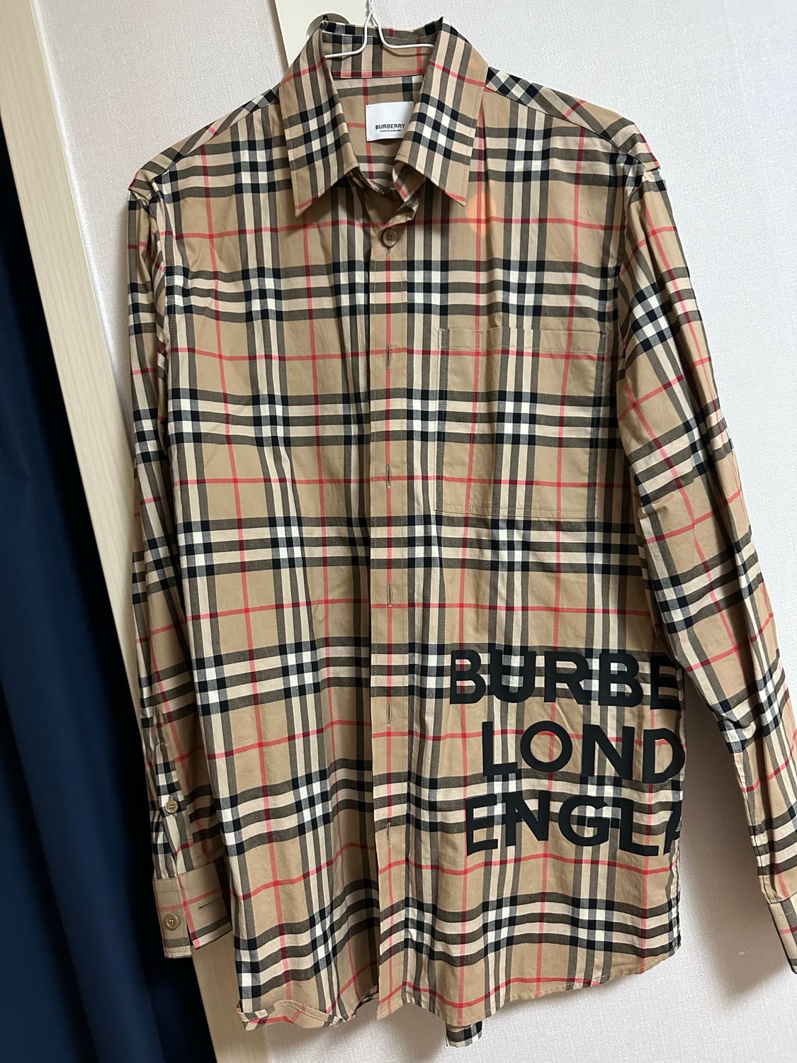 버버리 노바 체크 스트레치 코튼 포플린 셔츠 xs(국내 100-105) 상품이미지1