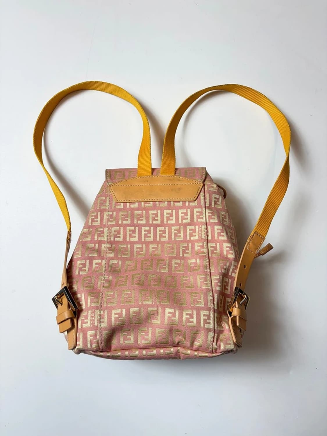펜디 FENDI 아이코닉 주카 패턴 핑크 백팩 Q1479 상품이미지6