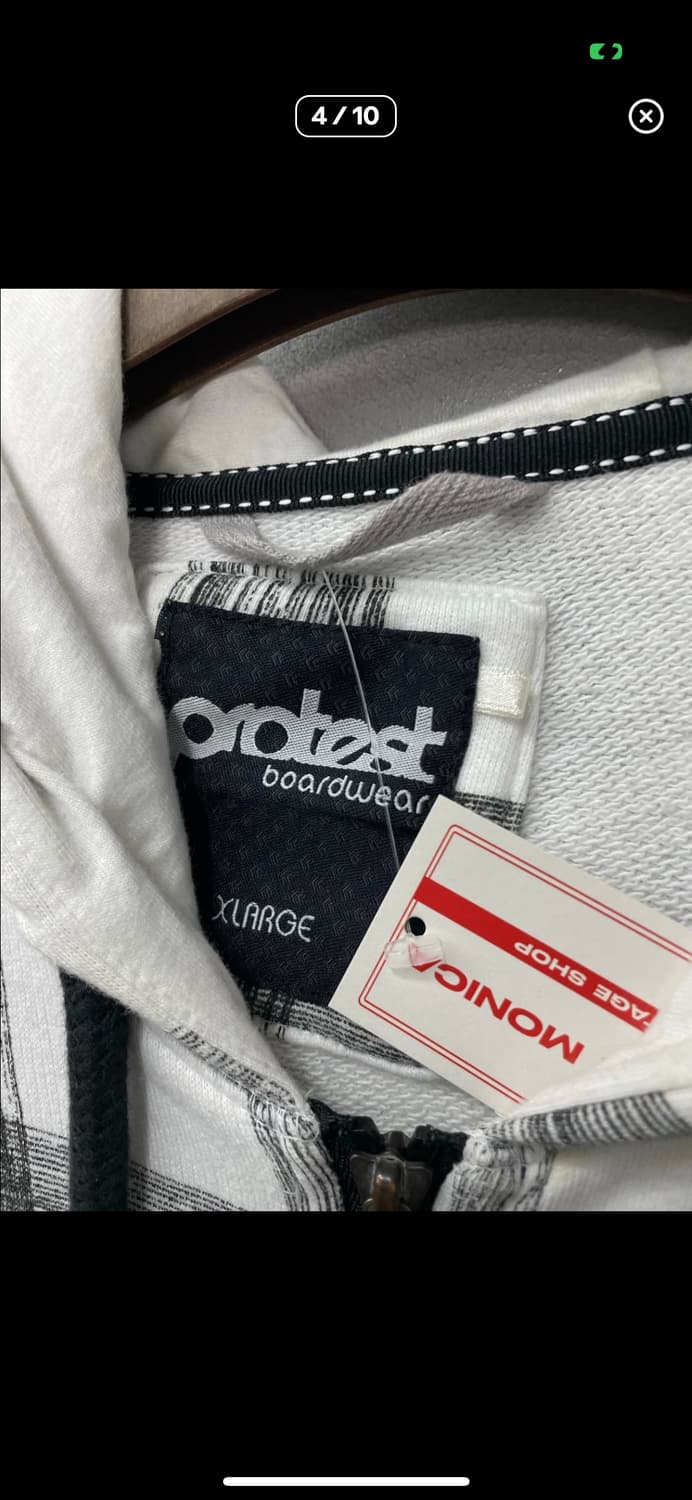 빈티지 그레이 체크 후드집업 A3310 상품이미지4