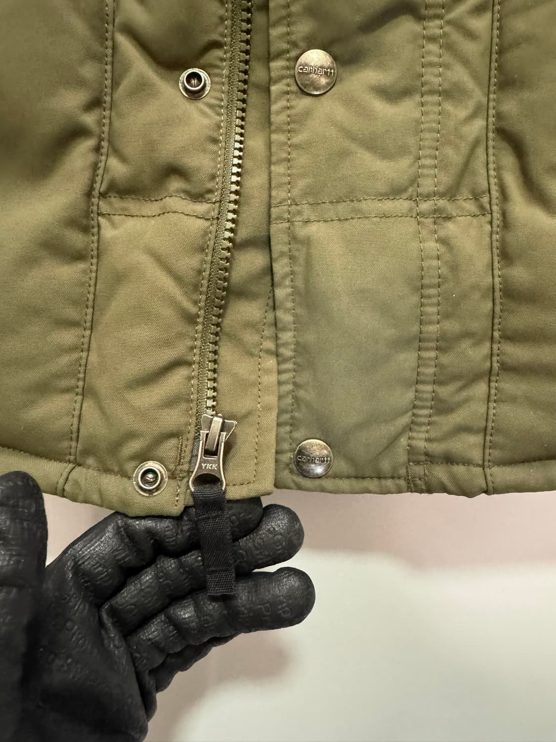 칼하트 다운 카키 조끼 베스트(S사이즈) 상품이미지3