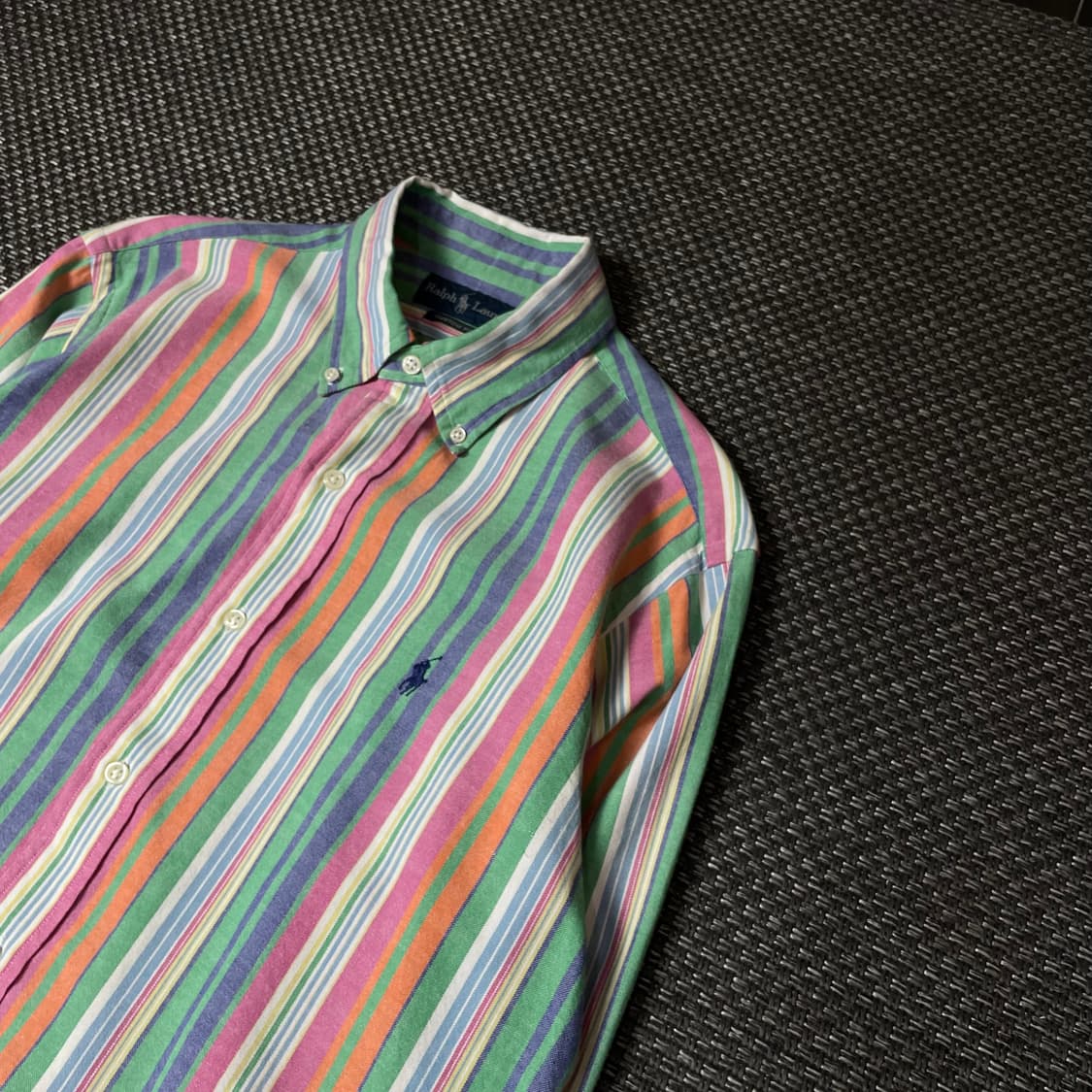폴로 랄프로렌 블루포니 스트라이프 멀티 배색 긴팔 셔츠 커스텀핏 M 상품이미지5