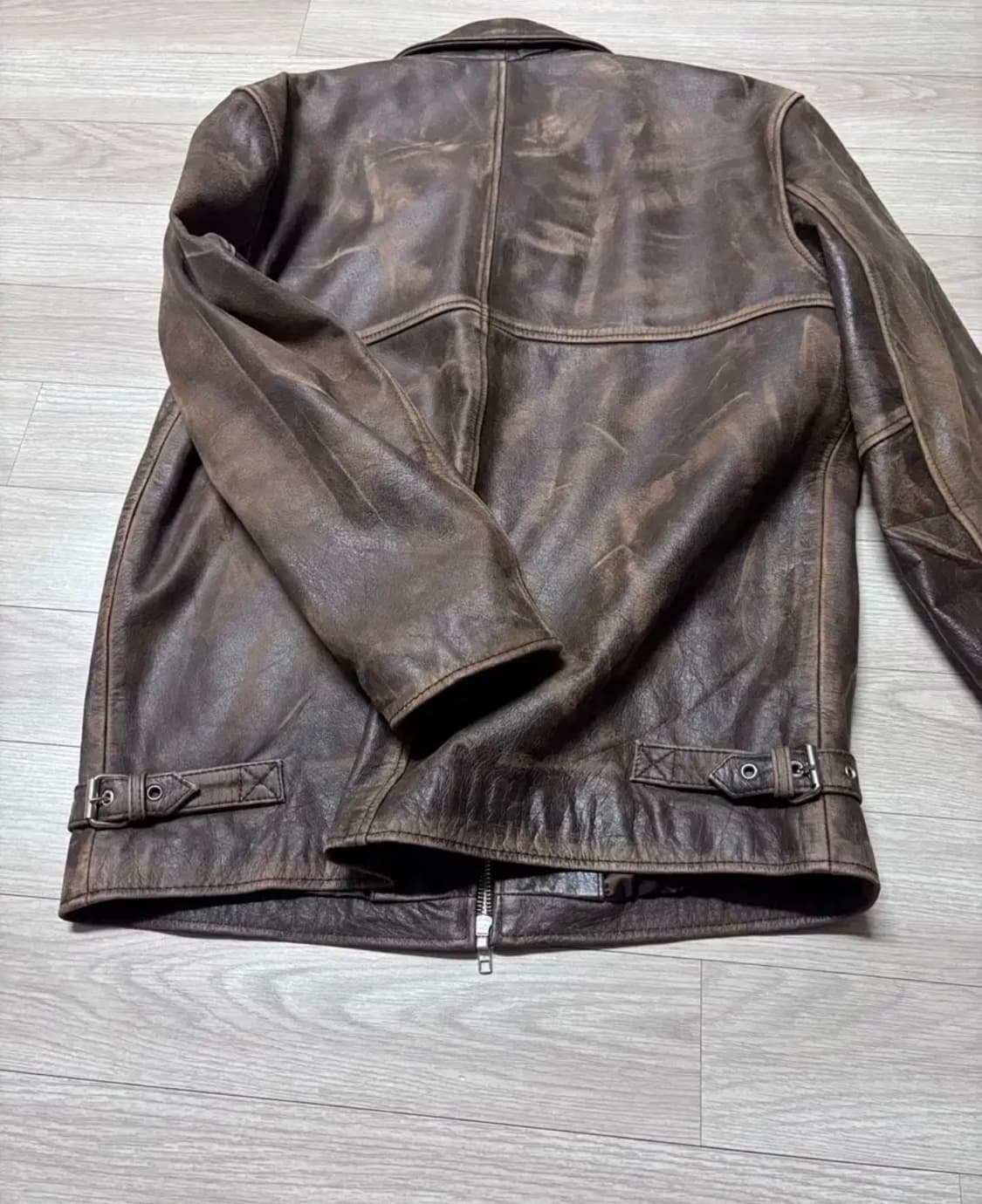 NUUANU/ 누아누/ 레더 자켓/ 누아누 브라운 레더자켓 상품이미지7