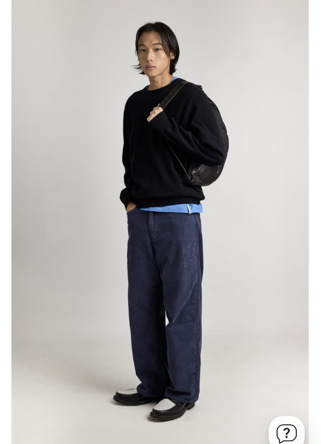 유스 코듀로이팬츠 블루 L사이즈 상품이미지1