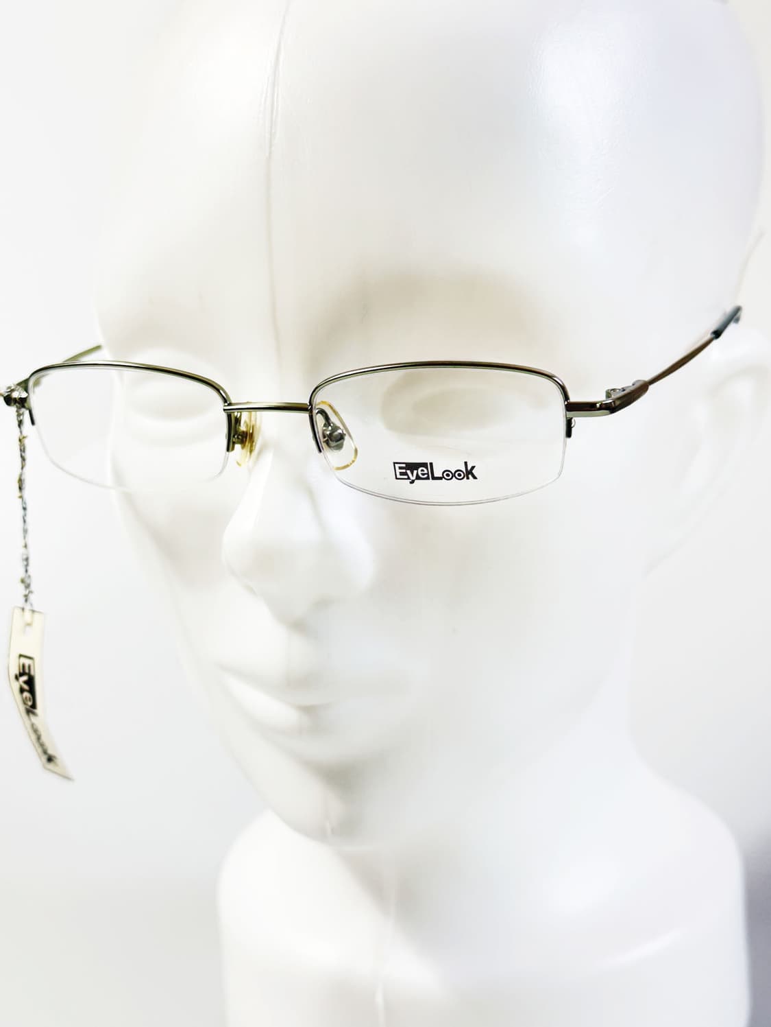 EyeLook 반무테 스퀘어 메탈 프레임 빈티지 안경 상품이미지8