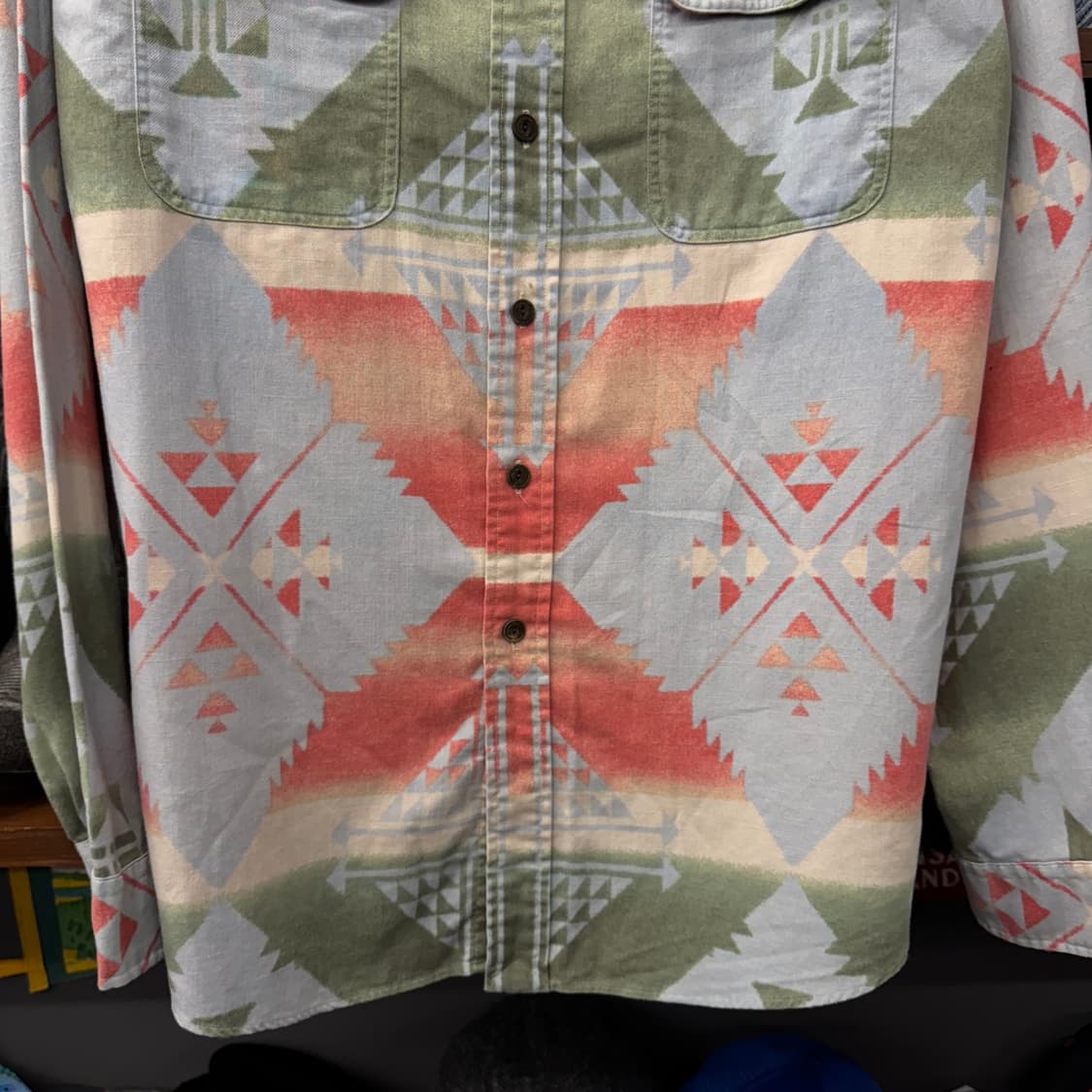 폴로 랄프로렌 네이티브 아즈텍 패턴 인디안 셔츠 N127 상품이미지4