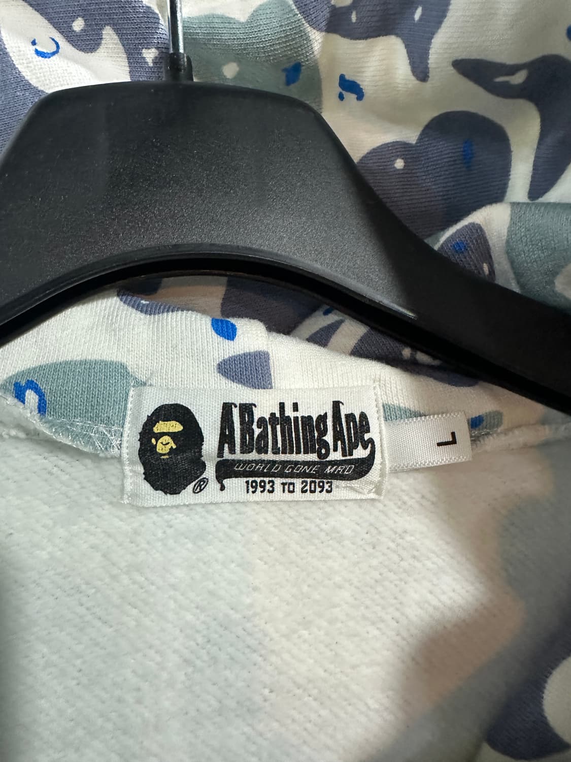 베이프 샤크후드집업 L 상품이미지5