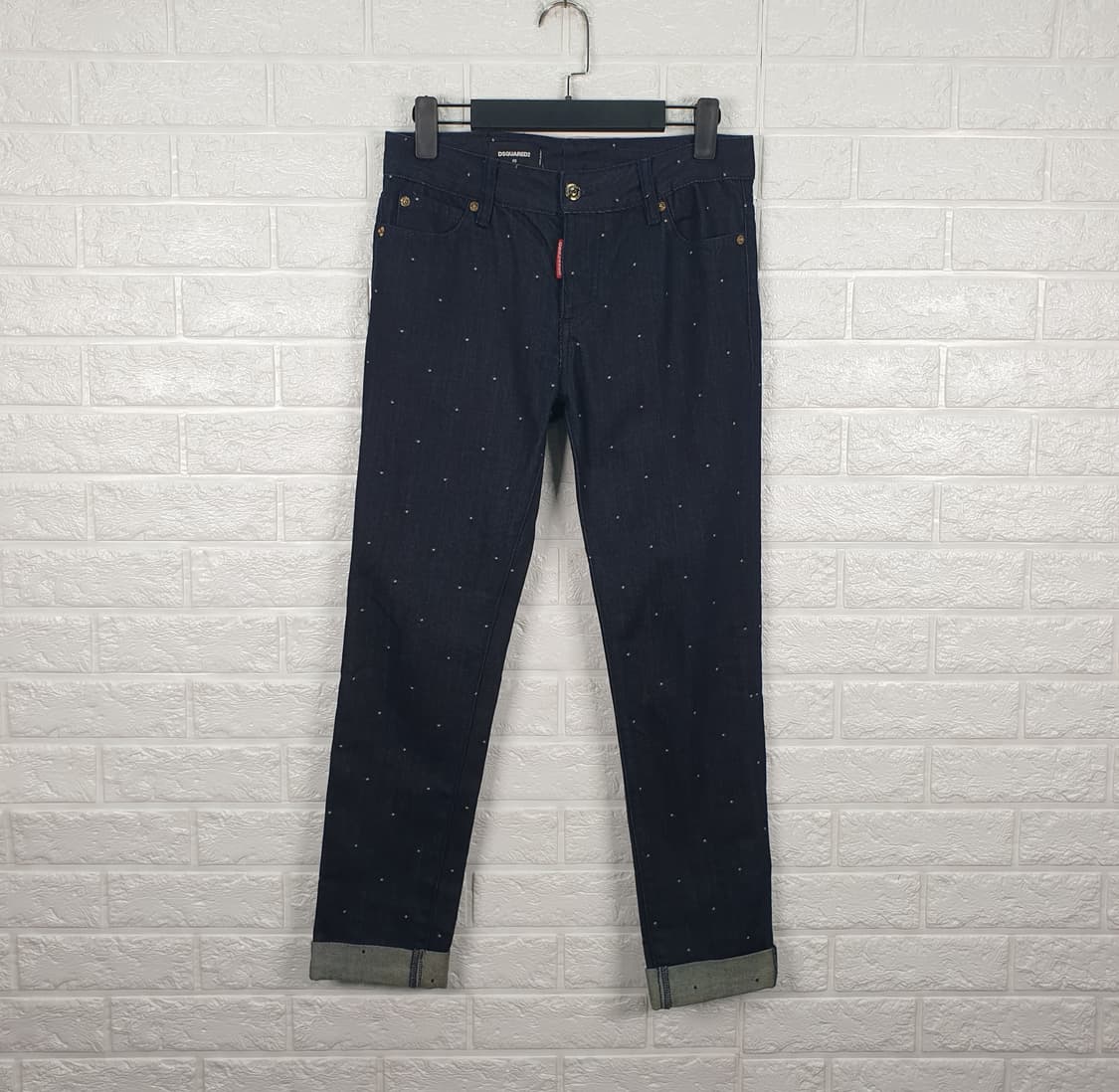 [26]디스퀘어드 도트 롤업 데님 팬츠 상품이미지2