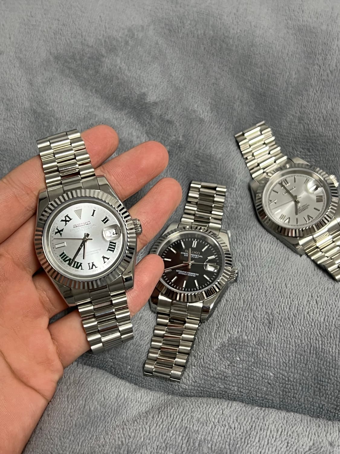 세이코 데이트저스트 흰판 커스텀 상품이미지1