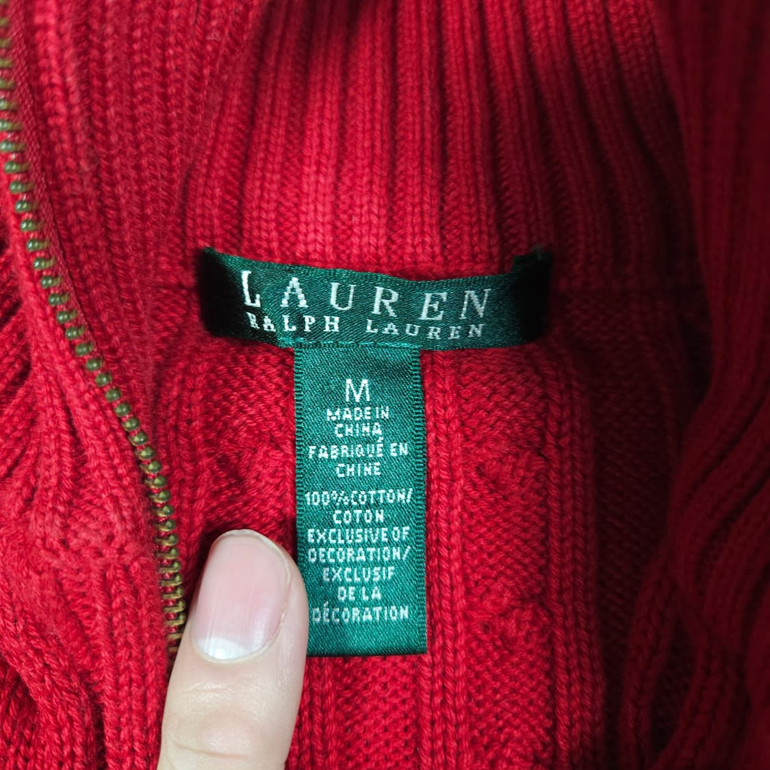 폴로 랄프로렌 꽈배기 니트 집업  상품이미지4