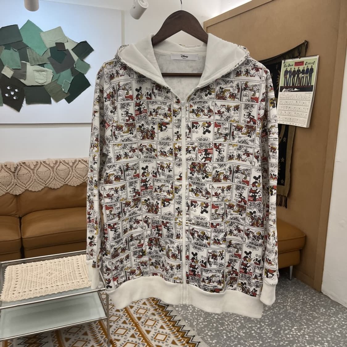 디즈니 재팬 스트릿 펑크 카툰 미키마우스 후드집업 3L C10801 상품이미지3