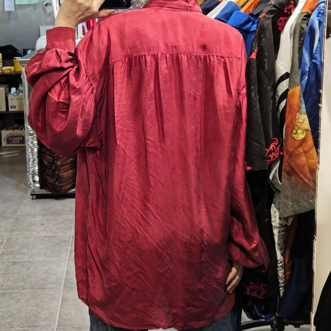 [NO.9] 버건디 실크셔츠 상품이미지4