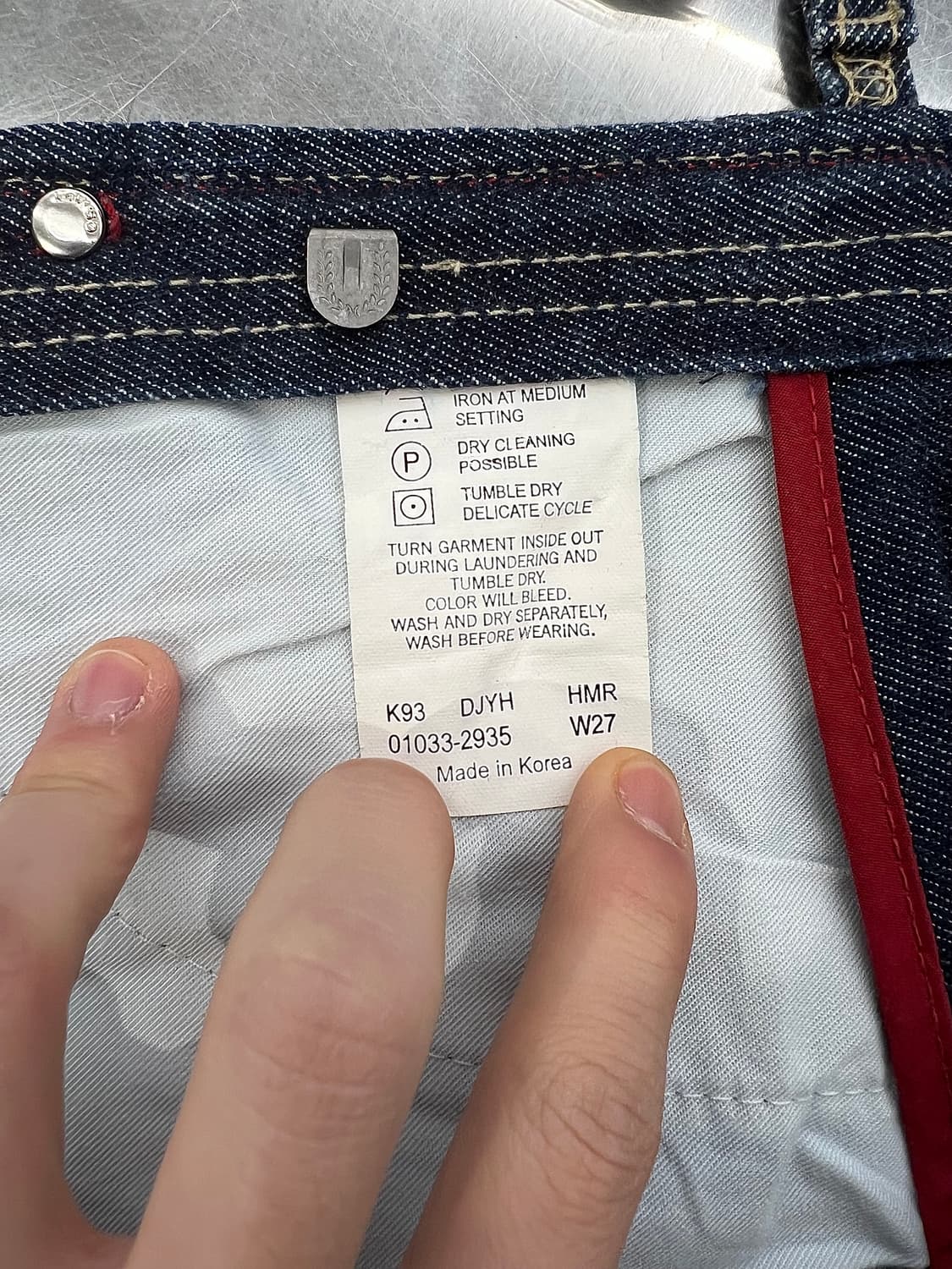 리바이스 엔지니어드 진스 진청 컷아웃 데님 스커트 상품이미지8