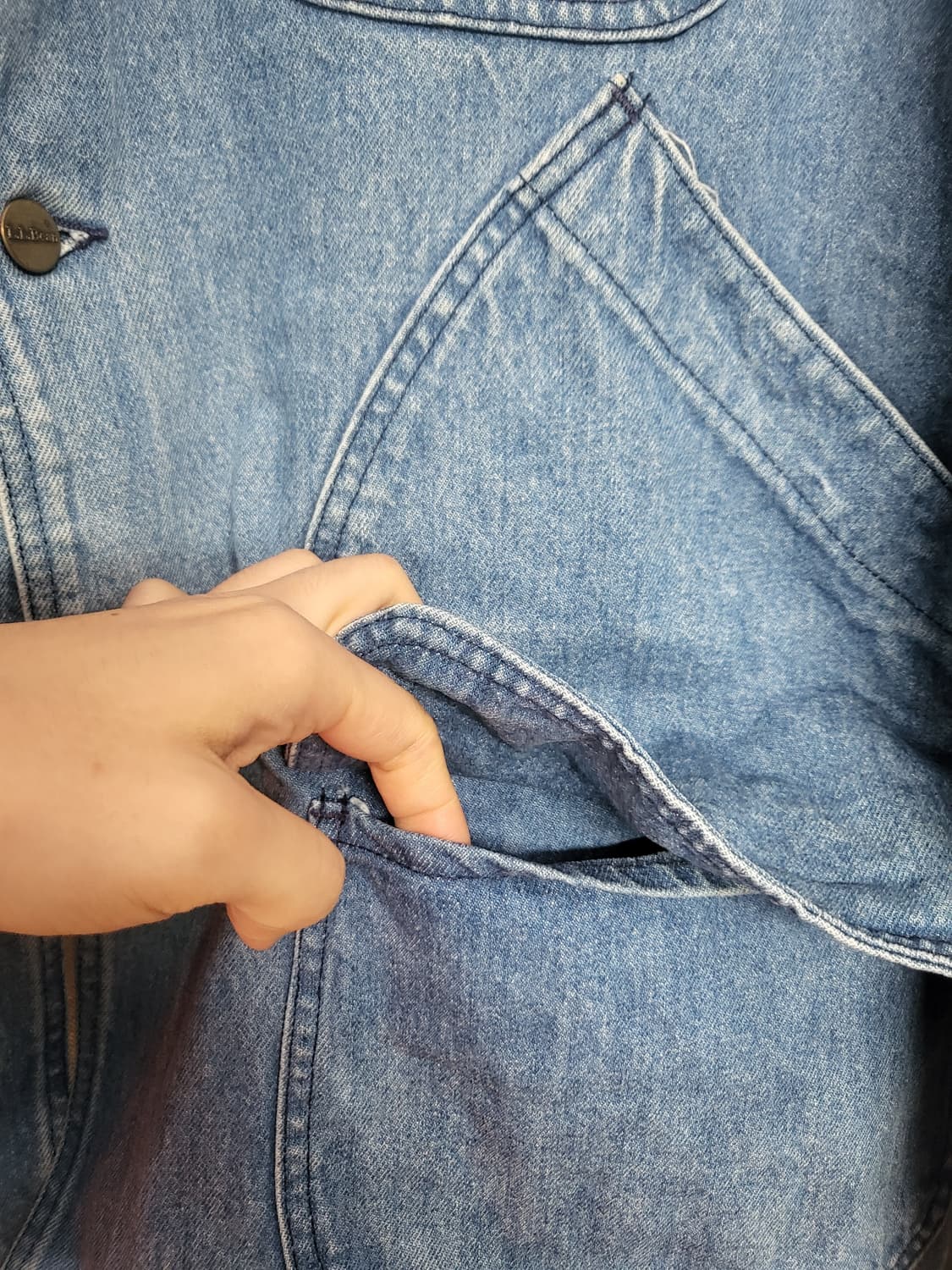 엘엘빈 usa 90s 필드 코트 청자켓 상품이미지4