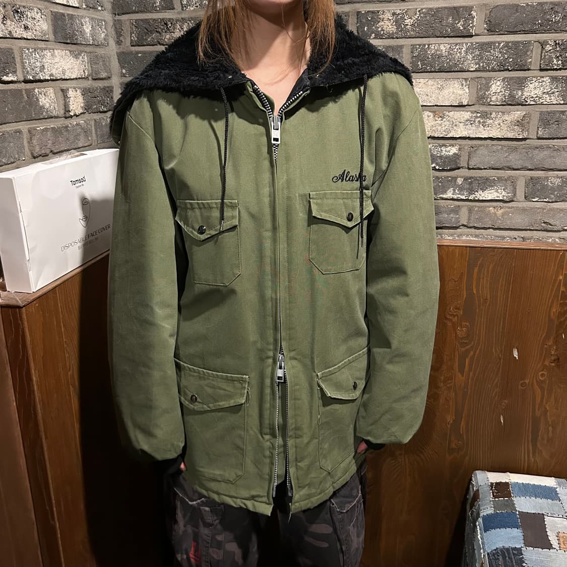 L) ALASKA 빈티지 스플릿 N2B 후드 워크 자켓 상품이미지9
