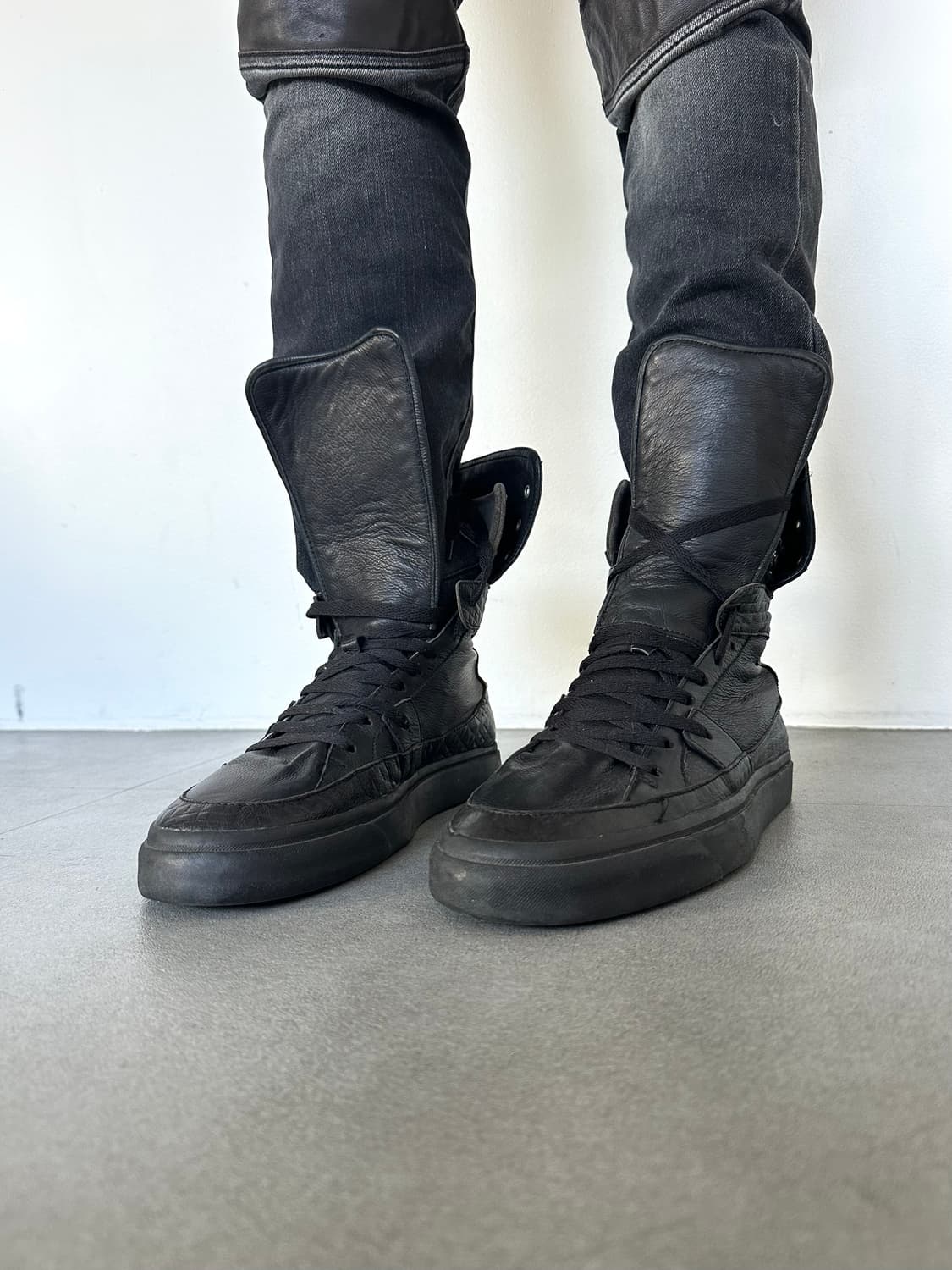 쥬세페자노티 아카이브 레더 폴딩 오버텅 하이탑 상품이미지2